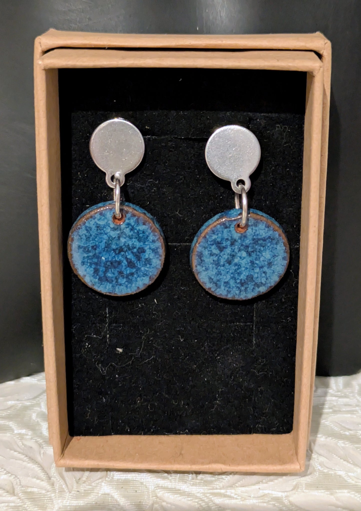 Bold Blue Drop Earrings