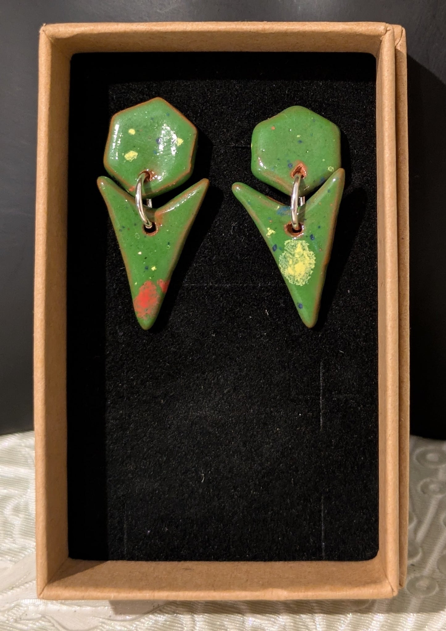 Vibrant Green Drop Earrings